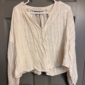 Christy Dawn Faye Top in Oatmilk Plaid Small